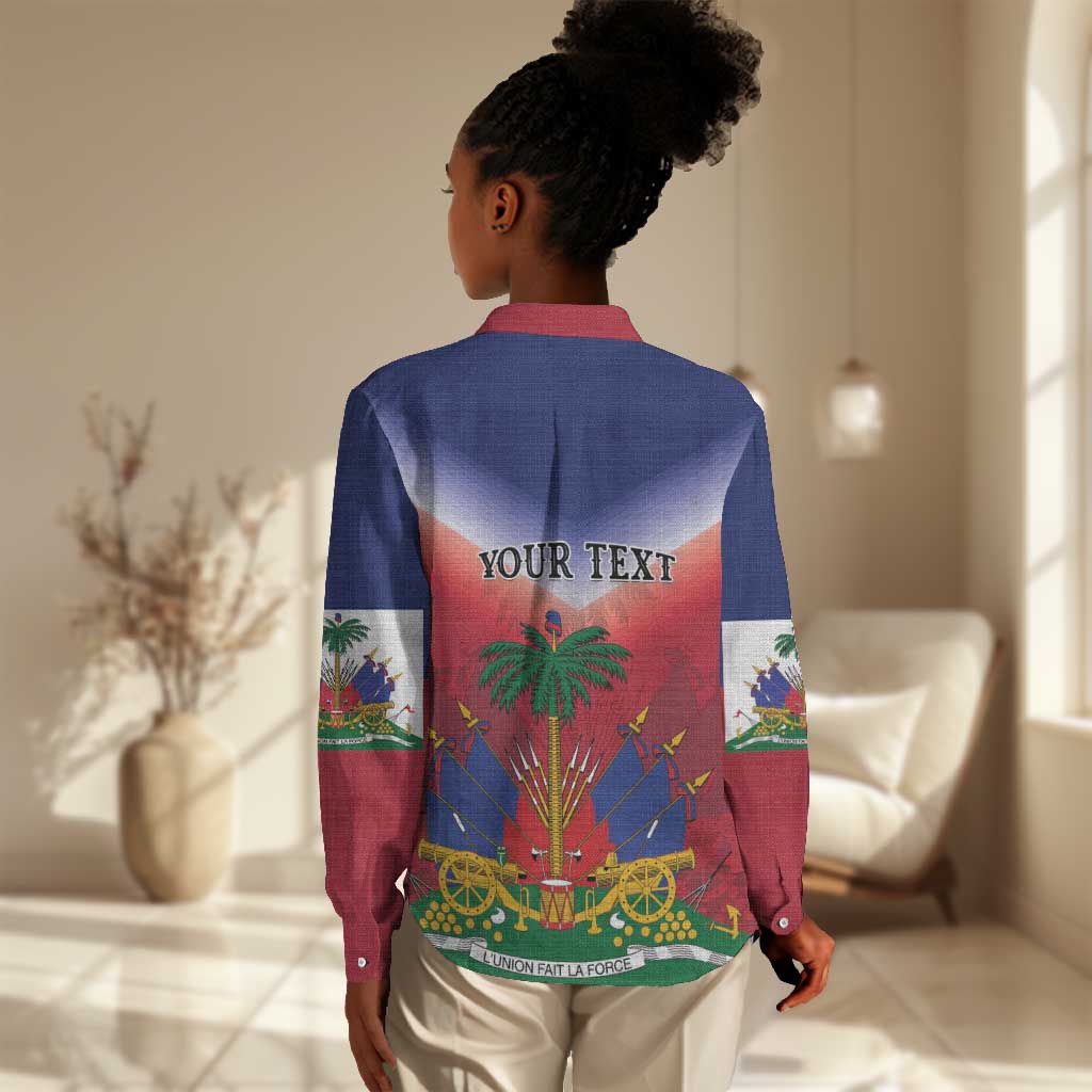 Personalized Afro Haiti 509 Women Casual Shirt Repiblik d Ayiti