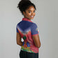 Personalized Afro Haiti 509 Women Polo Shirt Repiblik d Ayiti