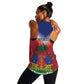 Personalized Afro Haiti 509 Women Racerback Tank Repiblik d Ayiti