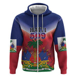Personalized Afro Haiti 509 Zip Hoodie Repiblik d Ayiti