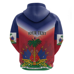 Personalized Afro Haiti 509 Zip Hoodie Repiblik d Ayiti