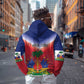 Personalized Afro Haiti 509 Zip Hoodie Repiblik d Ayiti