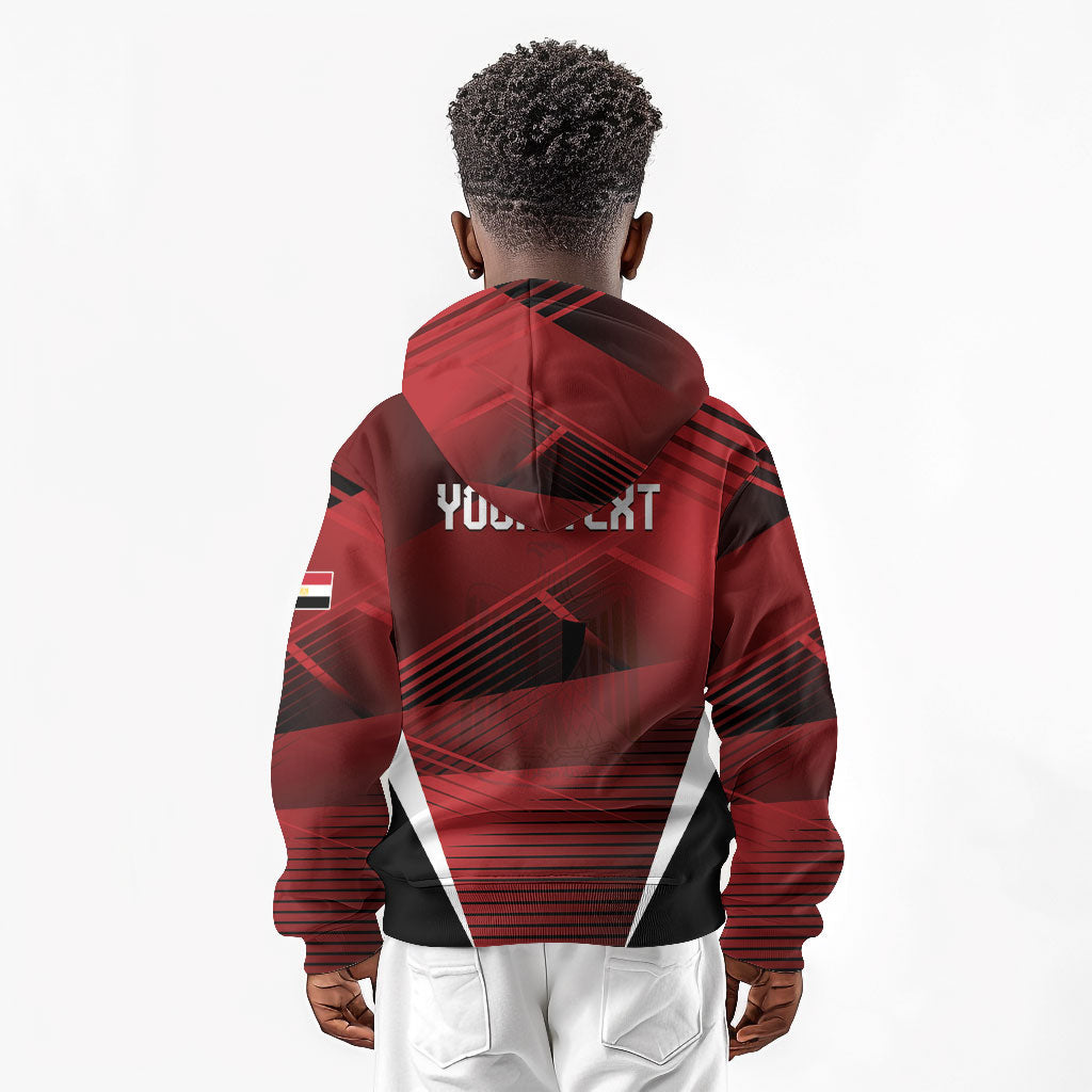Custom Egypt 2026 World Football Kid Hoodie Yalla Masr The Pharaohs
