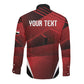 Custom Egypt 2026 World Football Long Sleeve Button Shirt Yalla Masr The Pharaohs