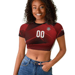 Custom Egypt 2026 World Football Raglan Cropped T shirt Yalla Masr The Pharaohs