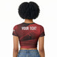 Custom Egypt 2026 World Football Raglan Cropped T shirt Yalla Masr The Pharaohs