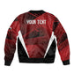 Custom Egypt 2026 World Football Sleeve Zip Bomber Jacket Yalla Masr The Pharaohs