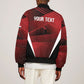 Custom Egypt 2026 World Football Sleeve Zip Bomber Jacket Yalla Masr The Pharaohs