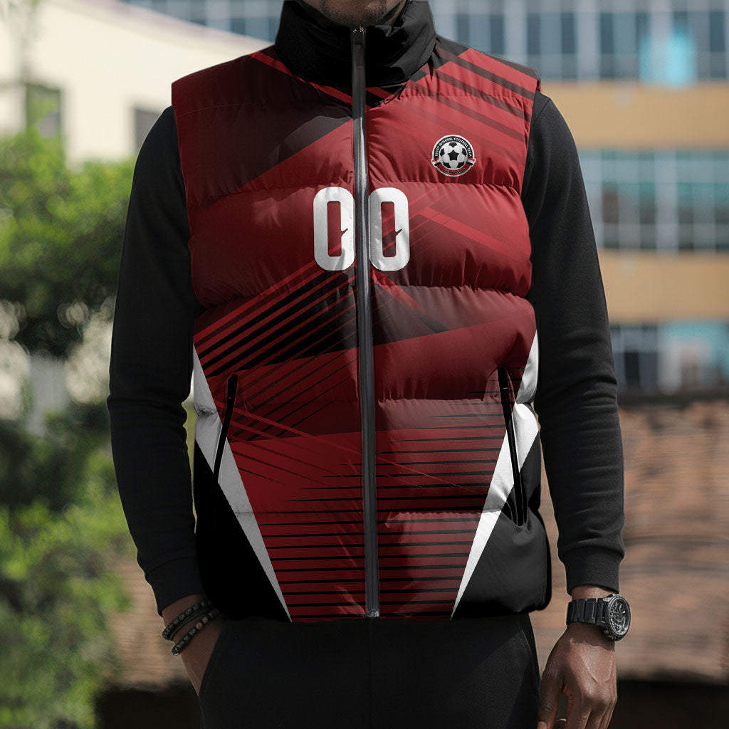 Custom Egypt 2026 World Football Sleeveless Puffer Jacket Yalla Masr The Pharaohs