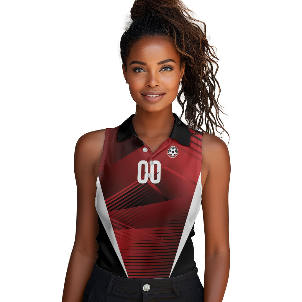 Custom Egypt 2026 World Football Women Sleeveless Polo Shirt Yalla Masr The Pharaohs