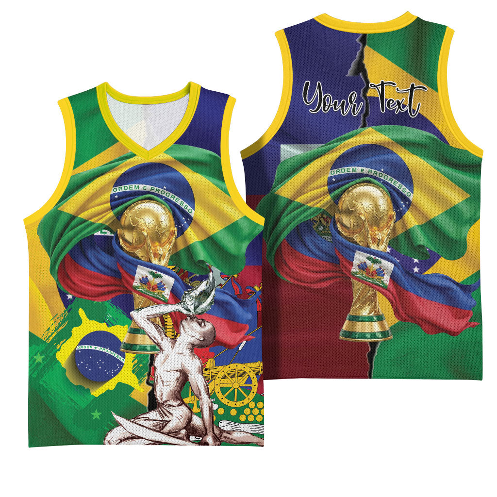 Personalized Brazil Haiti 2026 World Football Basketball Jersey Come On Boys