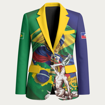 Personalized Brazil Haiti 2026 World Football Blazer Come On Boys