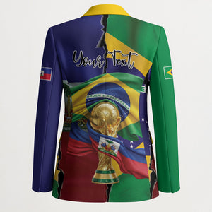 Personalized Brazil Haiti 2026 World Football Blazer Come On Boys