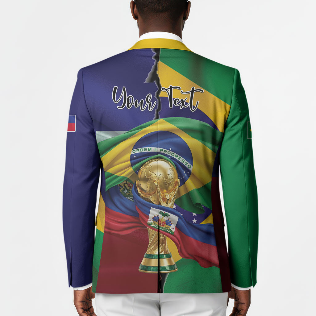 Personalized Brazil Haiti 2026 World Football Blazer Come On Boys