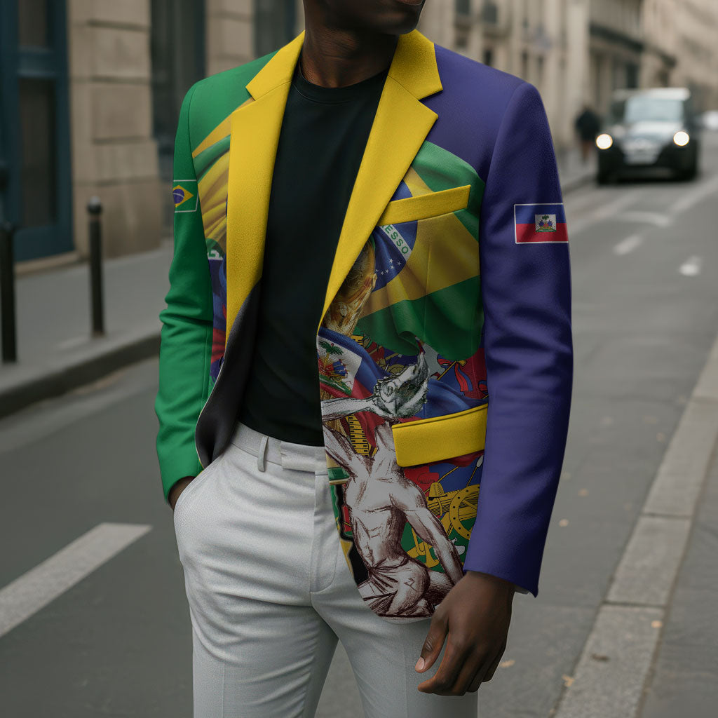 Personalized Brazil Haiti 2026 World Football Blazer Come On Boys