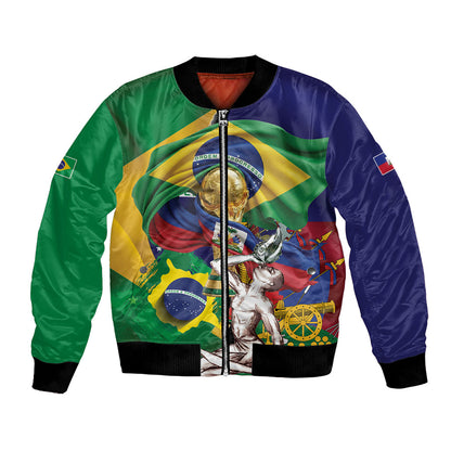 Personalized Brazil Haiti 2026 World Football Bomber Jacket Come On Boys