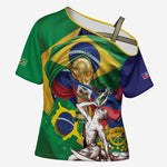 Personalized Brazil Haiti 2026 World Football Cross Shoulder Shirt Come On Boys