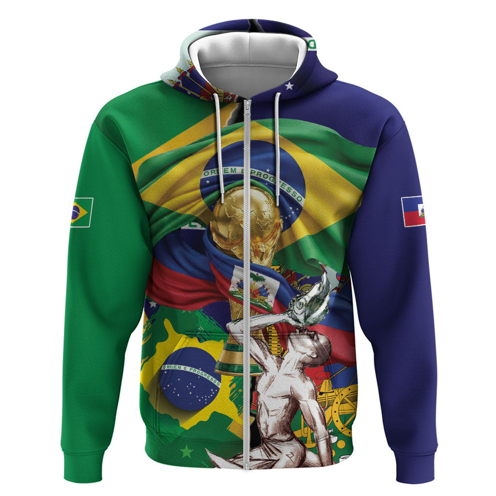 Personalized Brazil Haiti 2026 World Football Hoodie Come On Boys