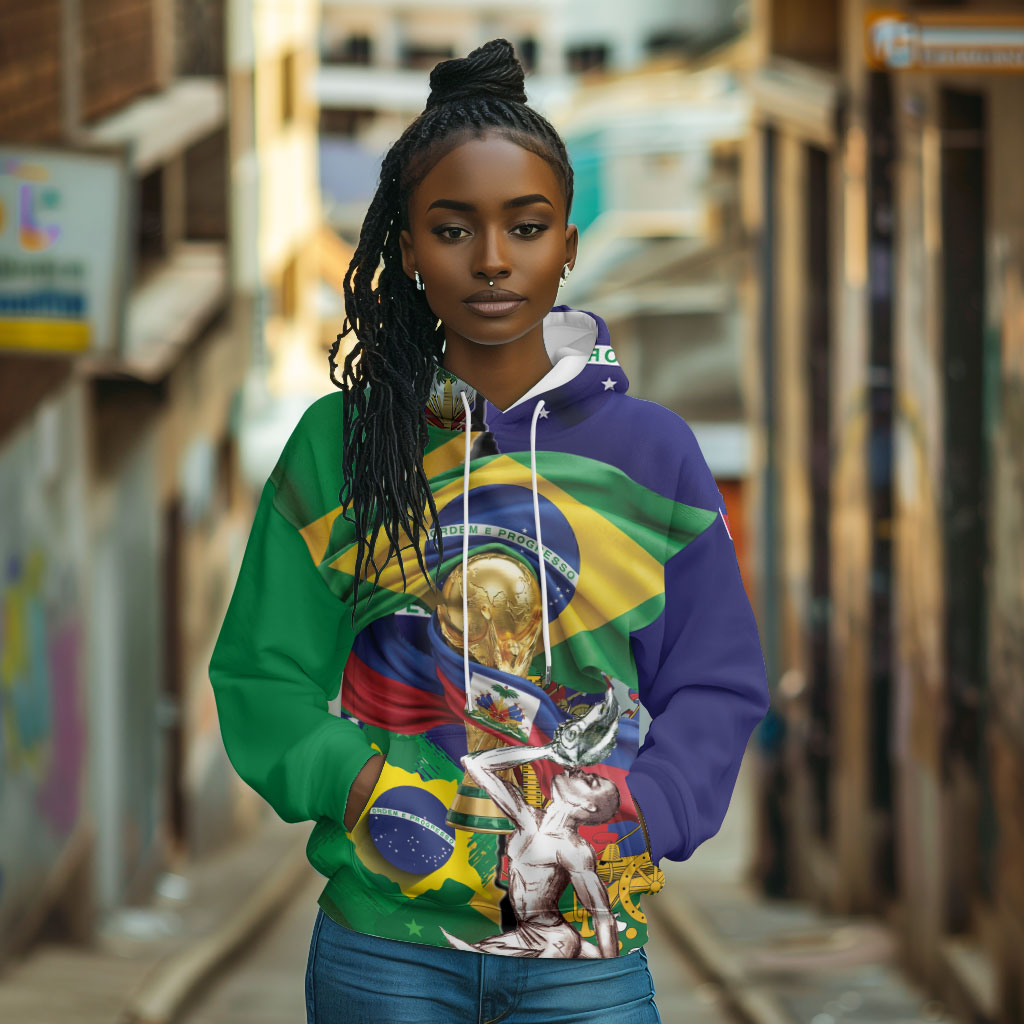 Personalized Brazil Haiti 2026 World Football Hoodie Come On Boys