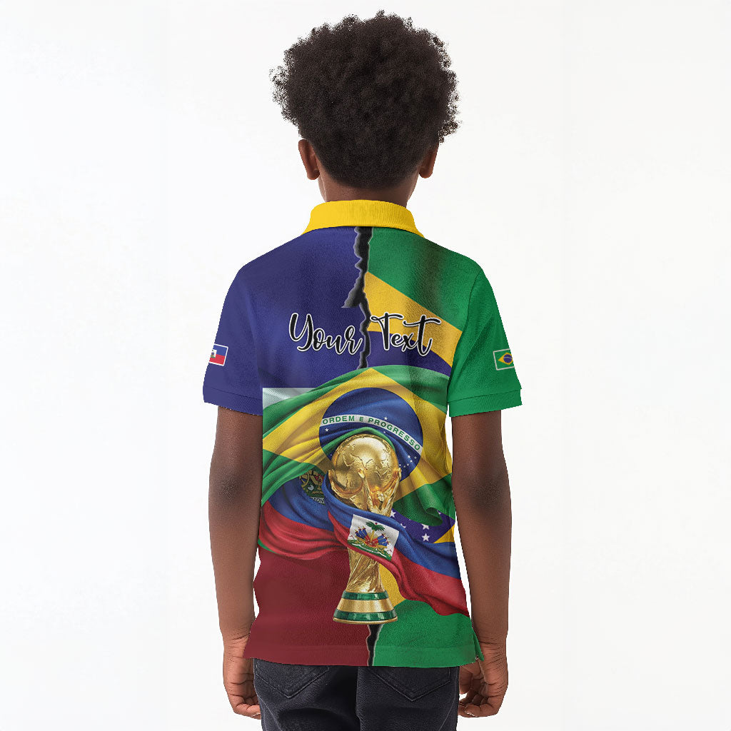 Personalized Brazil Haiti 2026 World Football Kid Polo Shirt Come On Boys