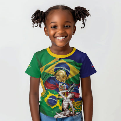 Personalized Brazil Haiti 2026 World Football Kid T shirt Come On Boys