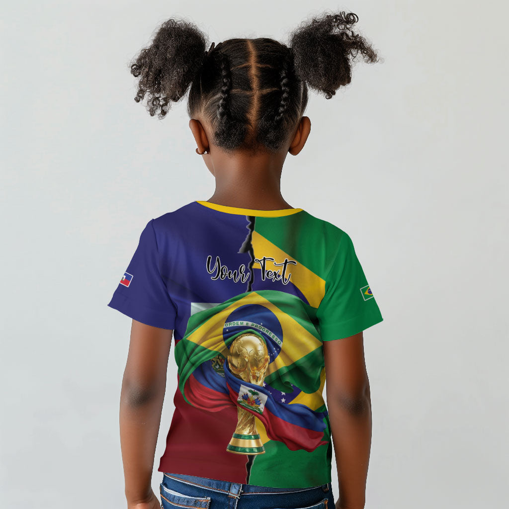 Personalized Brazil Haiti 2026 World Football Kid T shirt Come On Boys