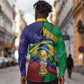 Personalized Brazil Haiti 2026 World Football Long Sleeve Button Shirt Come On Boys