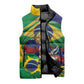 Personalized Brazil Haiti 2026 World Football Sleeveless Puffer Jacket Come On Boys