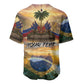 Personalized Brazil Haiti Baseball Jersey Heritage Landscape