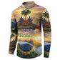 Personalized Brazil Haiti Button Sweatshirt Heritage Landscape