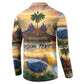 Personalized Brazil Haiti Button Sweatshirt Heritage Landscape