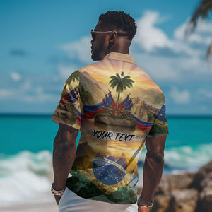 Personalized Brazil Haiti Hawaiian Shirt Heritage Landscape