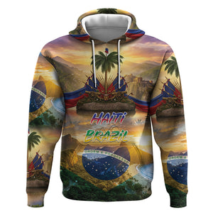 Personalized Brazil Haiti Hoodie Heritage Landscape