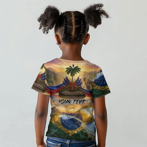 Personalized Brazil Haiti Kid T shirt Heritage Landscape