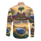Personalized Brazil Haiti Long Sleeve Button Shirt Heritage Landscape