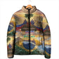 Personalized Brazil Haiti Padded Jacket Heritage Landscape