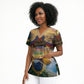 Personalized Brazil Haiti Scrub Top Heritage Landscape