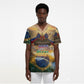Personalized Brazil Haiti Scrub Top Heritage Landscape