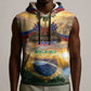 Personalized Brazil Haiti Sleeveless Hoodie Heritage Landscape