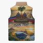 Personalized Brazil Haiti Sleeveless Puffer Jacket Heritage Landscape