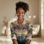 Personalized Brazil Haiti Women Casual Shirt Heritage Landscape