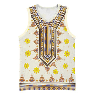 Enkutatash Dashiki Adey Abeba Pattern Basketball Jersey - African Pride