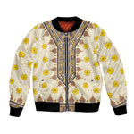 Enkutatash Dashiki Adey Abeba Pattern Bomber Jacket