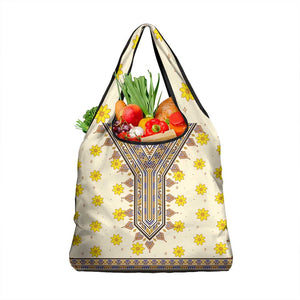 Enkutatash Dashiki Adey Abeba Pattern Grocery Bag