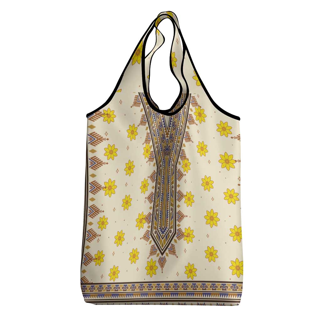 Enkutatash Dashiki Adey Abeba Pattern Grocery Bag