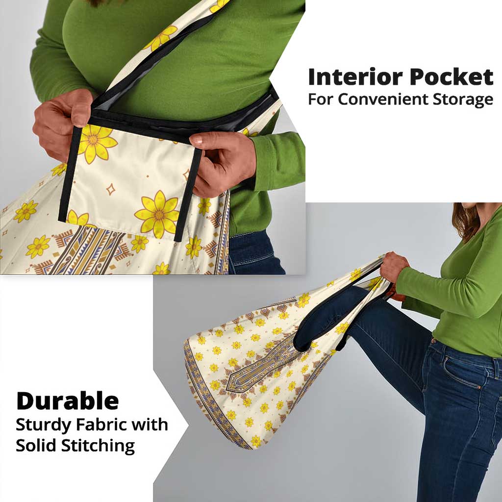 Enkutatash Dashiki Adey Abeba Pattern Grocery Bag