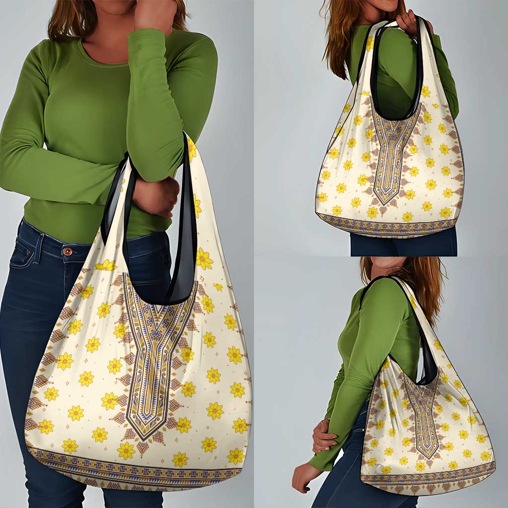 Enkutatash Dashiki Adey Abeba Pattern Grocery Bag