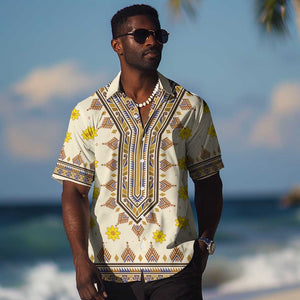 Enkutatash Dashiki Adey Abeba Pattern Hawaiian Shirt