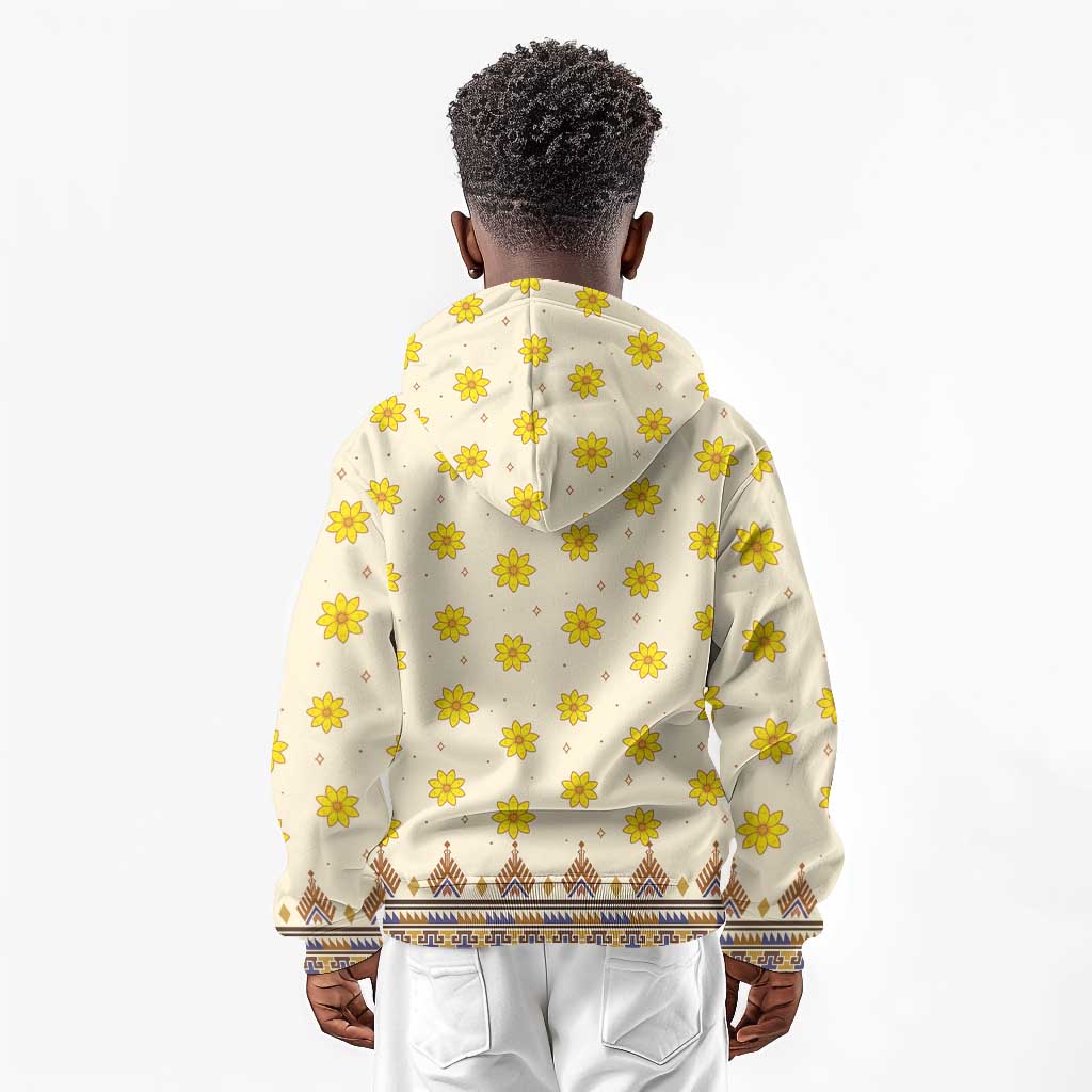 Enkutatash Dashiki Adey Abeba Pattern Kid Hoodie