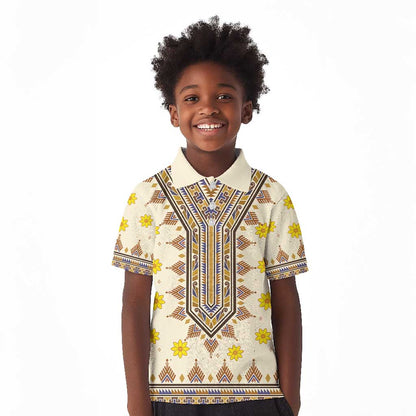 Enkutatash Dashiki Adey Abeba Pattern Kid Polo Shirt